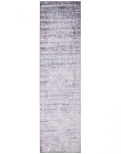 Orientalischer Vintage-Teppich-Läufer grau Uschak grey