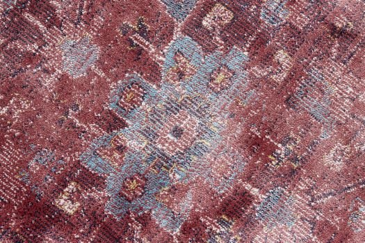 Roter Vintage-Orientteppich 'Tabriz Antique Red': Muster in Nahansicht