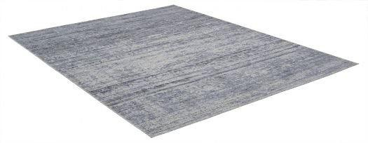 Grau melierter Jacquard-Teppich 'Oslo natural grey': Draufsicht von schräg oben