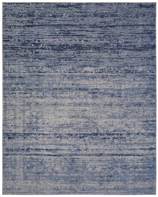 Jacquard-Teppich dunkelblau-grau meliert