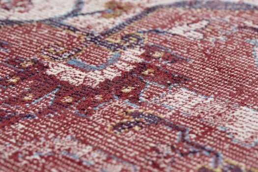 Roter Vintage-Orientteppich 'Tabriz Antique Red': Nahaufnahme