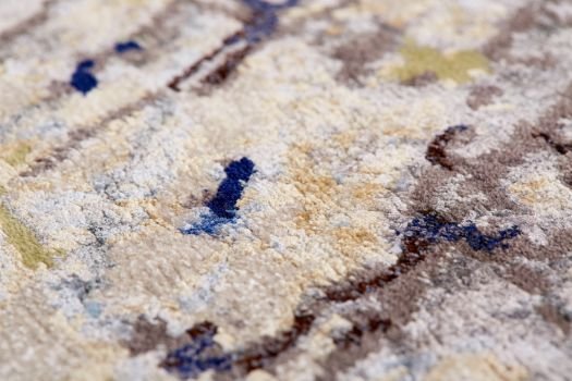 Seidenteppich Blue Lagoon as artwork: Muster in Nahansicht