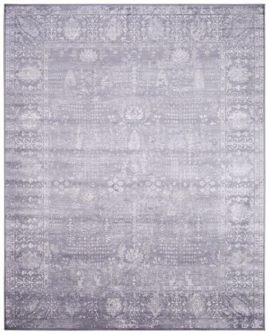 Grauer Jacquard-Teppich 'Mahal grey' mit orientalischem Muster