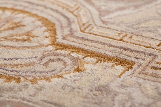 Handgeknüpfter Teppich 'Epoch Taupe Gold': Detailansicht