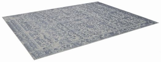 Grau-blauer Vintage-Teppich 'Milano natural grey stone blue': Seitenansicht