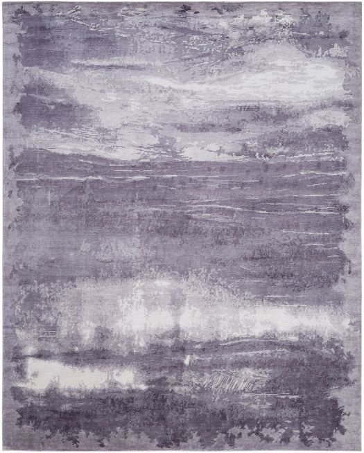 Handgeknüpfter Teppich 'Untitled 7 Border silver grey'
