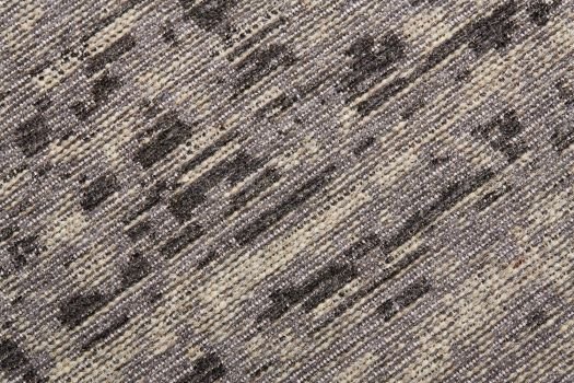 Grau melierter Jacquard-Teppich 'Oslo natural grey': Muster in Nahansicht